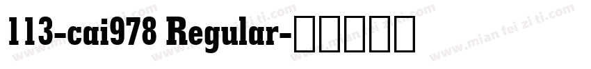 113-cai978 Regular字体转换